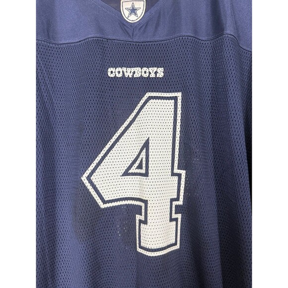 Dallas Cowboys Dak Prescott #4 Mesh Jersey Navy Blue 4XLT NFL Fan Apparel - Picture 5 of 7